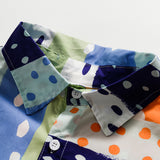 Men T Shitrs Full Printed Color-Contrast Check Printing