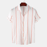 Camp Collar Shirt Short Sleeve Shirt Printed Slim Fit