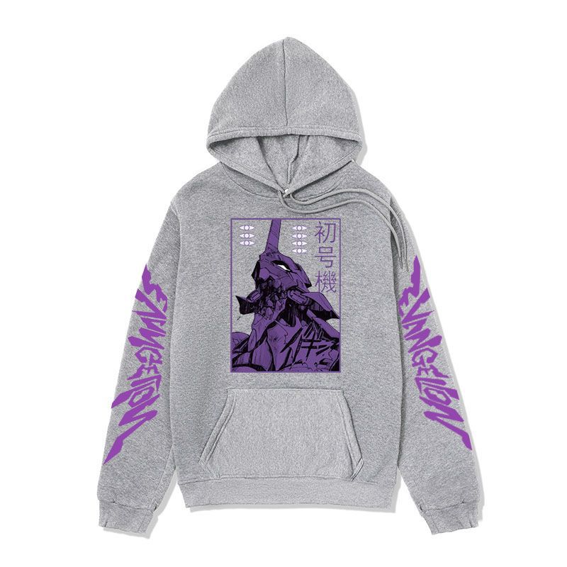 Anime Hoddies Tone Evangelion Printed Sweater Spring and Autumn Fleece Hoodies
