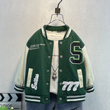 Toddler Boys Jackets Kids' Coat Spring and Autumn Baseball Uniform