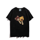Moschino T Shirt Teddy Bear Pattern Quick-Drying Loose Short Sleeve