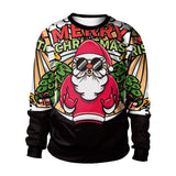 Men and Women Grinch Sweater Christmas Printed Crew Neck Sweatshirt Fluffy Jacket