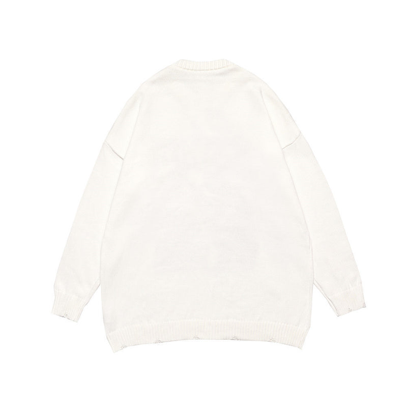 Men Sweater Printed Sweater Men's Street Hip-Hop Trendy Loose