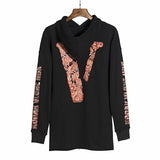 Vlone Hoodie Autumn And Winter Clown Printed Back Large V Hoodie Casual Hooded Couple Sweater Coat