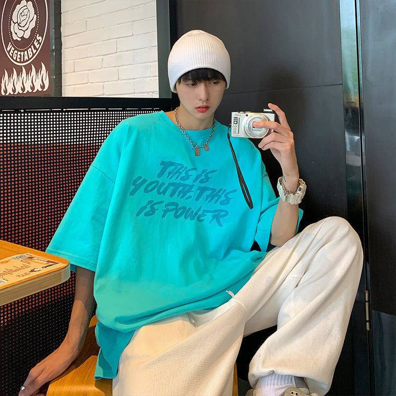 Men T-Shirts Loose Half Sleeve Printing