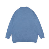 Men Sweater Cartoon Anime Print Knitwear Men's Loose round Neck Sweater Pullover