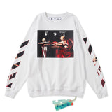 Off White Sweatshirts Arrow Print Sweater Ow Loose Round Neck