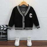 Toddler Boys Jackets Children's Sweater Sweater Cardigan College Style