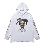 Vlone Hoodie Autumn And Winter Clown Printed Back Large V Hoodie Casual Hooded Couple Sweater Coat