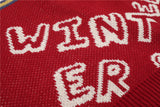 Men Sweater Letter Jacquard Color Matching Knitted Sweater Men's round Neck Sweater