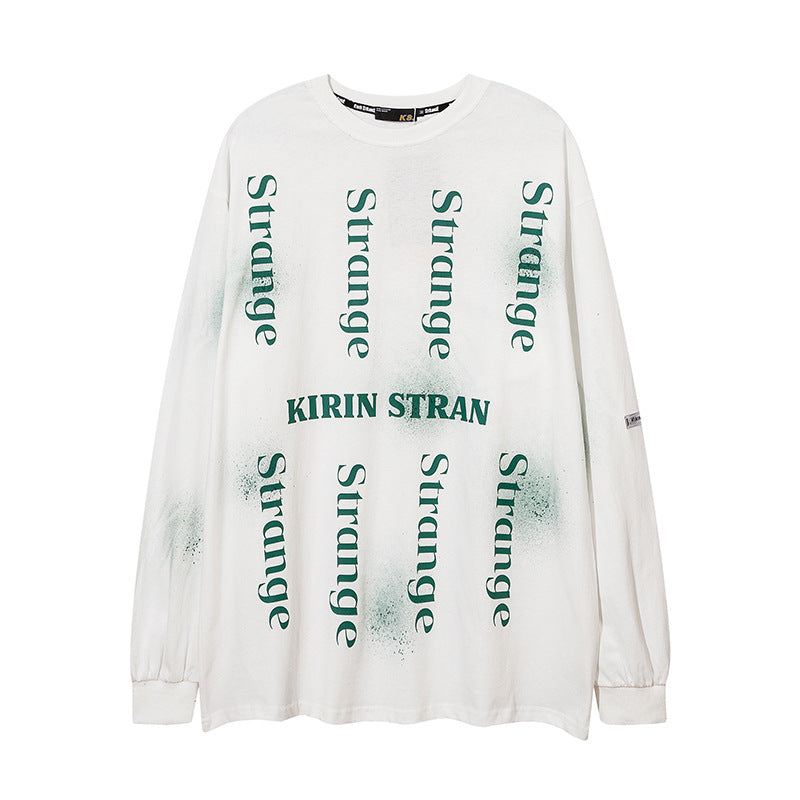 Man Fall Outfits Sweater Oversize Casual Fashion Brand Long Sleeve T-shirt for Men