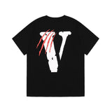 Vlone Spring Summer Trendy Plus Size Retro Sports Short Sleeve Tshirt
