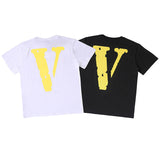 Vlone T Shirt Big V Hip Hop Men And Women Couple T-Shirt Tee