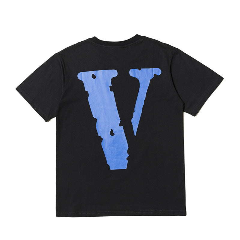 Vlone T Shirt Printed Cotton Round Neck Short Sleeve T-Shirt For Men And Women