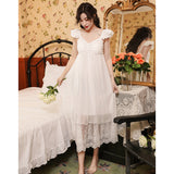 Regency Dress Long Dress Mesh Princess Home Wear