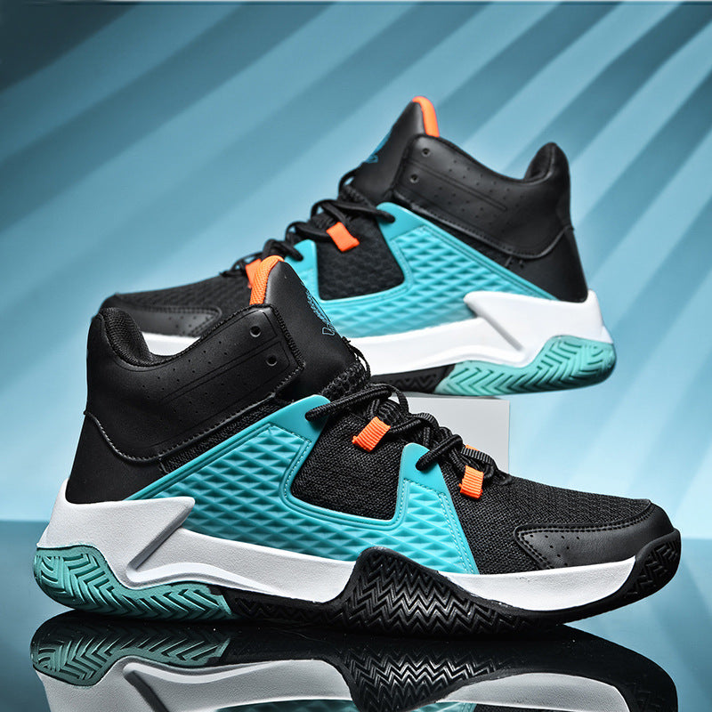 Men Basketball Shoeses Sports Breathable Shock Absorption Wear-Resistant Non-Slip Men Basketball Shoeses