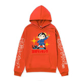 Anime Hoddies Poji King Printed Hoodie Autumn and Winter Fleece-Lined Hoodies