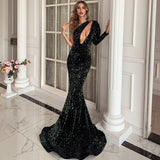 Skin Tight Long Dresses Sexy Sequins Dress