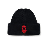 Boston Winter Hat Autumn and Winter Woolen Hat Couple Embroidery Men and Women Knitted