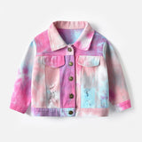 Children Jean Jackets Denim Jacket Children's Lapel Long Sleeve Denim Jacket