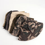 Bucket Hat Fishing Cap Cotton Print Fisherman Hat Camouflage Hat Men Solid Color Fashion