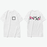 Squid Game Costume Short Sleeve Loose Crew Neck T-shirt Top