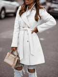 Naomi Watts Gypsy Outfits Autumn and Winter Long Sleeve Suit Collar Double Breasted Woolen Coat Top