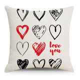 Valentine's Day Pillow Covers 4 Piece Random Styles Together, Love Festival Home Pillow Cushion Cover