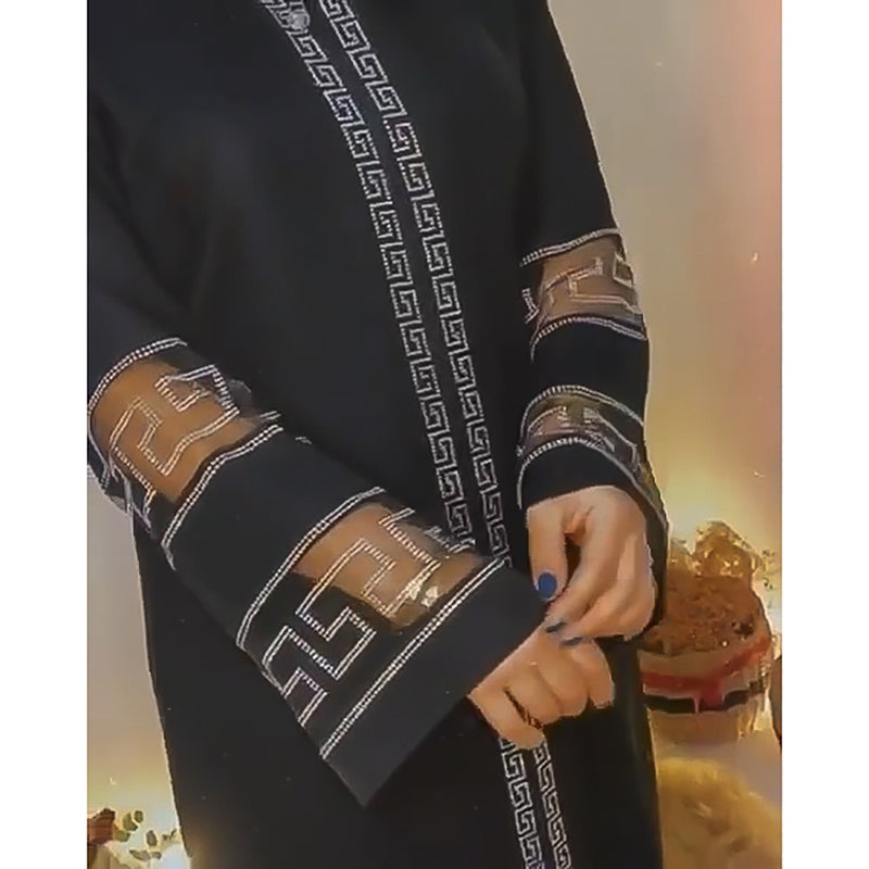 African Dashiki Dress Women Coat Dress Black