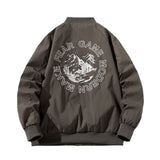 Varsity Jacket Embroidered Flight Suit Thin Stand Collar