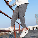 Grey Sweatpants Men's Casual Trousers Spring and Autumn Sweatpants Men