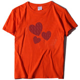 Valentine's Day T Shirt Large Size T-shirt Short Sleeve Red Heart Printing Summer