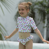 Children Swimsuit Children's Swimsuit European and American Girl's Bikini Half Sleeve
