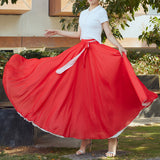 MIDI Mauve Skirt Summer Chiffon Half-Length Dress Beach Vacation