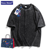 Nasa T Shirt Men'S Summer Retro Short Sleeve 3/4 Sleeve