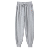 Grey Sweatpants Winter Super Soft Fleece-Lined Thickened Gray Casual Sports Pants