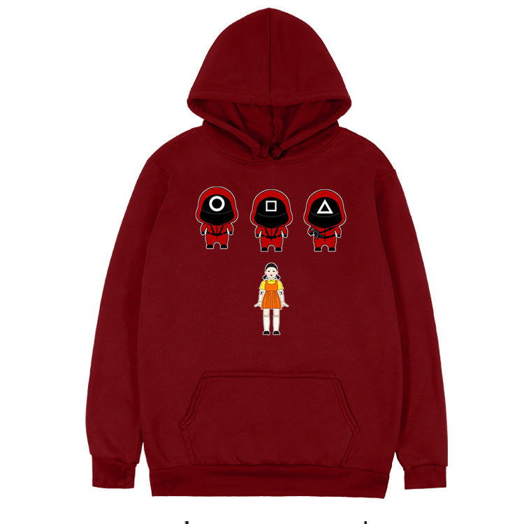 Squid Game Costume One Two Three Wooden Man Hooded Sweater