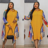 African Dashiki Dress Women's African plus Size Cardigan Dress