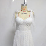 Women Lace Wedding Dress off-Shoulder White Evening Gown
