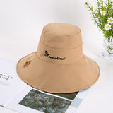 Women Bucket Hat Big Brim Double-Sided Sun Protection Sun Hat
