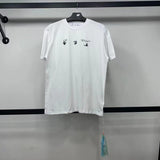 Off White T Shirt Men'S Tshirt Cotton Casual Arrow Flower Print Owt