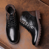 Western Shoes Men's British Vintage Martin Boots Fashion Casual Breathable