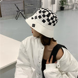 Women Bucket Hat Chessboard Bucket Hat