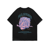 Men T Shitrs Tiger Head Pattern Printing