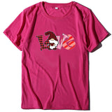 Valentine's Day T Shirt Short-Sleeved T-shirt Men's and Women's Love Printed round Neck Spring and Summer