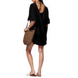 Coachella Music Festival Outfits Beach Cover-up Solid Color V-neck Bikini Loose