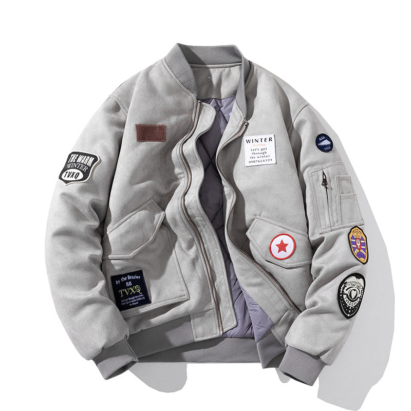 Varsity Jacket Fall Winter Coat Men'S Baseball Uniform Jacket
