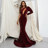 Skin Tight Long Dresses Sexy Sequins Dress