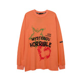 Man Fall Outfits Autumn and Winter Printed Long-Sleeved T-shirt Men and Women Loose Inner Bottoming Top
