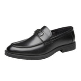 Men's Dress Shoes Classic Leather Oxfords Casual Cushioned Loafer Business Formal Wear Leather Shoes Men